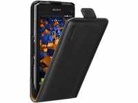 mumbi PREMIUM ECHT Leder Flip Case für Sony Xperia Z1 Compact Tasche schwarz