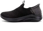 Skechers Damen Ultra Flex 3.0 Smooth Step Sneakers,Sports Shoes, Black Knit Jersey