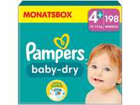 Pampers Windeln Größe 4+ (10-15kg) Baby-Dry, Maxi Plus, MONATSBOX, bis zu 12