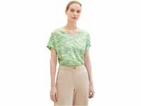 TOM TAILOR Damen 1035256 Bluse mit Muster, 31574 - Green Small Wavy Design, 40