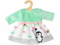 Heless 2124 - Kleid für Puppen im Pinguin Pünktchen Design, aus Softvelours...