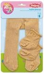 Heless 476 - Strumpfhose mit S&ouml;ckchen f&uuml;r Puppen, gold, Gr&ouml;&szlig;e 35 - 45 cm