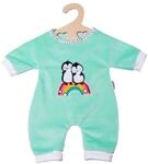 Heless 2181 - Strampler f&uuml;r Puppen im Pinguin P&uuml;nktchen Design, aus Softvelours mit
