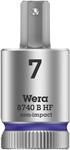 Wera 05003037001 8740 B HF Zyklop Bitnuss mit 3/8"-Antrieb mit Haltefunktion, 7,0 x