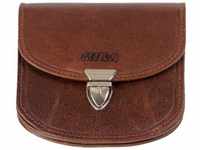 MIKA 42225 - Geldbörse aus Echt Leder, Portemonnaie im halbrund Format,...