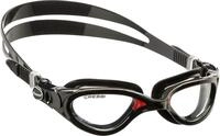 Cressi Flash Goggles Black/Black Red, Herren Schwimmbrille mit separatem Okular Anti