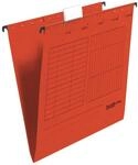 FALKEN 5x H&auml;ngemappe Recycling DIN A4 seitlich offen rot