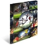 HERMA Sammelmappen A4 Fussball Set, 3 St&uuml;ck, Kinder Eckspanner-Mappen aus Kunststoff