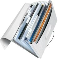 Leitz A4 Projektmappe f&uuml;r bis zu 200 Blatt, 6 F&auml;cher mit Taben zur Ordnung des
