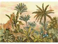 Komar Vlies Fototapete - Tropical Vintage Garden - Größe: 400 x 280 cm...