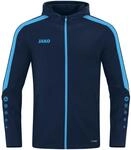 JAKO Herren Kapuzenjacke Power, Marine/Skyblue, S