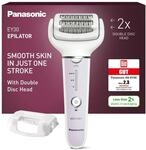 Panasonic ES-EY30 Nass/Trockenepilierer Damen, Dual Disc mit 60 Pinzetten, 90&deg;