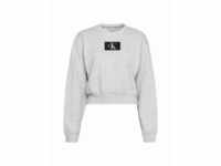 Calvin Klein Damen Sweatshirt ohne Kapuze, Grau (Grey Heather), M