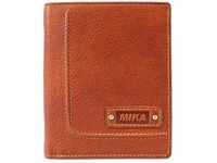 MIKA 14112102 - Geldbörse aus Echt Leder, Portemonnaie im Hochformat, Geldbeutel mit