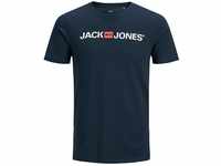 JACK & JONES Herren Rundhals T-Shirt JJECORP Logo - Slim Fit Plussize XXL-8XL,