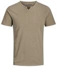 Jack & Jones Herren Jjesplit Neck Tee Noos T Shirt, Crockery/Fit:Slim, XL EU