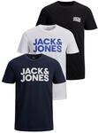 JACK & JONES JJECORP Logo Tee SS O-Neck 3PK MP