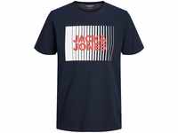 Jack & Jones Herren Jjecorp Logo Tee Play O-Neck Noos T-Shirt, Navy Blazer, M EU