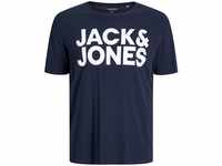 JACK & JONES Herren Rundhals T-Shirt JJECORP Logo - Regular Fit Plussize XXL-8XL,