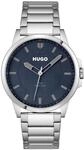 HUGO Analog Quarzuhr f&uuml;r Herren Kollektion #First mit Silbernes Edelstahlarmband -