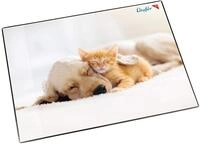 L&auml;ufer 46657 Schreibtischunterlage Hund und Katze, 53x40 cm, rutschfeste