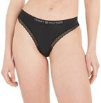 Tommy Hilfiger Damen String Tanga, Schwarz (Black), L
