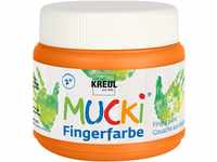 KREUL 23103 - Mucki leuchtkräftige Fingerfarbe, 150 ml in orange, auf...