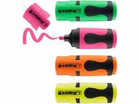 edding 7 Mini Textmarker Set - Neon-Farben - 4 highlighter pens - Keilspitze...