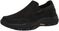 Skechers Herren Respected Calum Sneaker, Black Leather W Synthetic, 40 EU