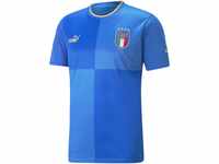 PUMA PUMA FIGC Men's Season 2022/23 Official Home T-Shirt, Ignite Blue-Ultra...
