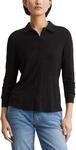 Marc OߴPolo Damen Jerseybluse mit Stretch-Anteil Spitzkragen, Schwarz (Black), S