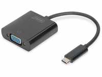 DIGITUS USB Typ-C Grafik Adapter, USB Type-C zu VGA, Full HD 60Hz, 1920x1080...