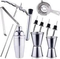 alpina Cocktail Set komplett - 14-teilig - Cocktailshaker/Stamper/Jigger/Etc -
