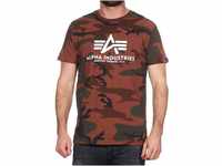 Alpha Industries Herren Camiseta Basic Camiseta Camo para Hombre Kurzarm Shirt,