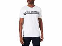Alpha Industries Herren T-Shirt, White/Black, 3 XL