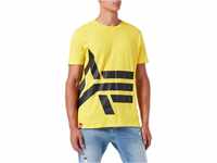 Alpha Industries Herren Side Logo T-Shirt, Empire Yellow, L