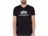 Alpha Industries Herren Basic V-Neck T-Shirt, Black, S