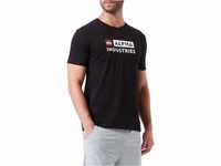 Alpha Industries Herren Alpha Block-Logo T-Shirt, Black, M