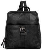 Spikes & Sparrow Lederrucksack Texas, Schwarz