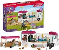 Schleich Horse Club | Pferdetransporter 42619 | Pferde Spielzeug mit Wohnmobil,