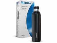 BRITA Edelstahlflasche schwarz für sodaTRIO Wassersprudler (0,65l) –...