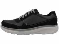 Clarks Herren ChartLite Move Sneaker, Black Leather, 41.5 EU