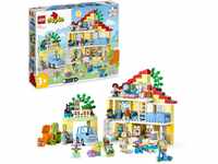 LEGO DUPLO 3-in-1-Familienhaus, Puppenhaus aus Bausteinen mit Push&Go Auto, 5
