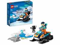 LEGO City Arktis-Schneemobil, Konstruktionsspielzeug-Set mit 3 Tier-Figuren und...