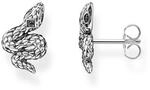 Thomas Sabo Damen Ohrringe Schlange in der Farbe Silber aus 925 geschw&auml;rztem