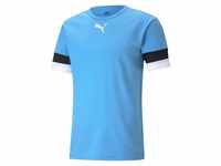 PUMA Herren Fußball teamRISE Trikot Jersey, hellblau schwarz weiß, XL
