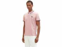 TOM TAILOR Herren 1036379 Poloshirt mit Palmen-Print, 11055-Morning Pink, L