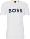 BOSS Herren Thinking 1 T-Shirt aus Baumwoll-Jersey mit gro&szlig;em Logo-Print Wei&szlig;...