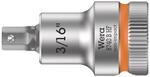 Wera 05003085001 8740 B HF Zyklop Bitnuss mit 3/8"-Antrieb, mit Haltefunktion f&uuml;r