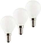 M&Uuml;LLER-LICHT 3er-Set Retro-LED Tropfenform Ersetzt 40 W, Glas, E14, 4 W,...